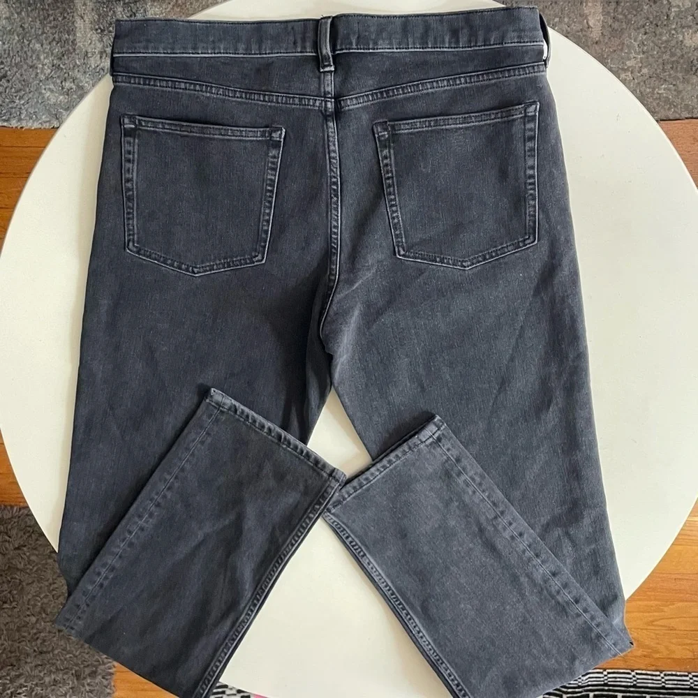 Everlane Uniform Slim Fit Jeans Organic Cotton Stretch Washed Black 35x34 NWOT